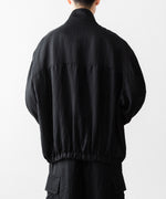 画像をギャラリービューアに読み込む, ssstein(シュタイン)のVIS/LI BRIGHT TWILL SHIRRED LIGHT ZIP JACKET - BLACKの公式通販サイトsession福岡セレクトショップ
