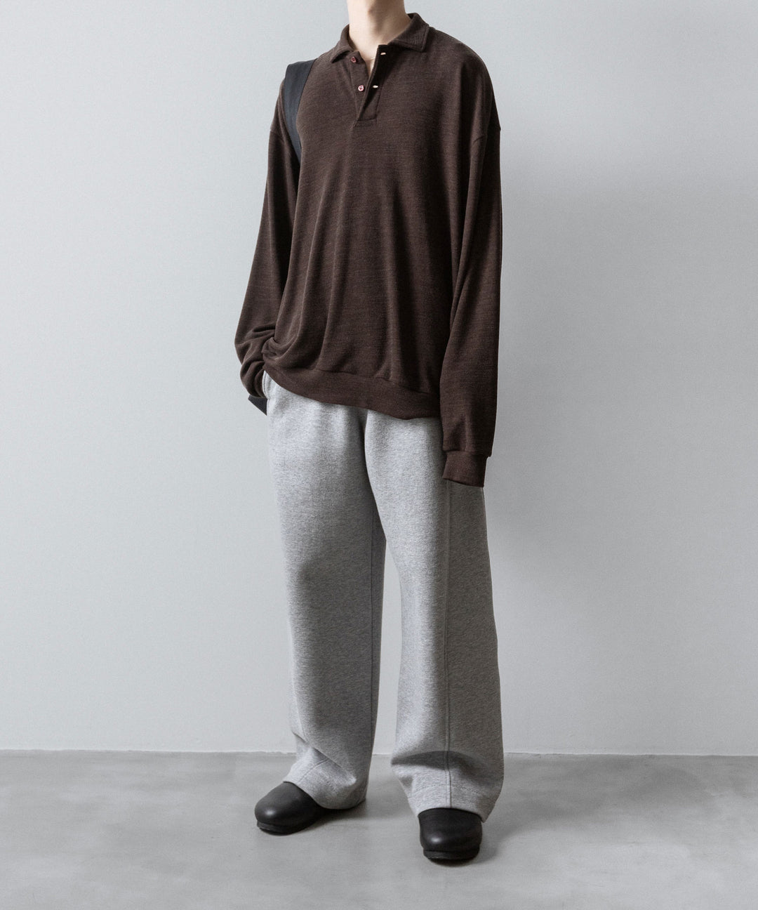 INTÉRIM(インテリム)のHYPER BIG MELANGE DOUBLE PIQUE JERSEY LONG POLO SHIRT - MOLEの公式通販サイトsession福岡セレクトショップ
