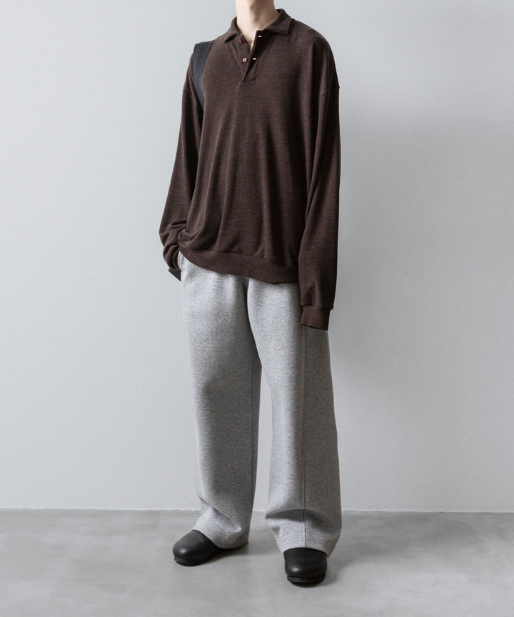 INTÉRIM(インテリム)のHYPER BIG MELANGE DOUBLE PIQUE JERSEY LONG POLO SHIRT - MOLEの公式通販サイトsession福岡セレクトショップ