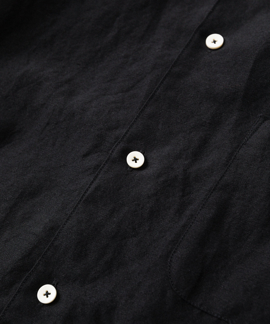 phebus- フィーバスのWOOL LINEN SHIRTのBLACK公式通販サイトsession福岡セレクトショップ
