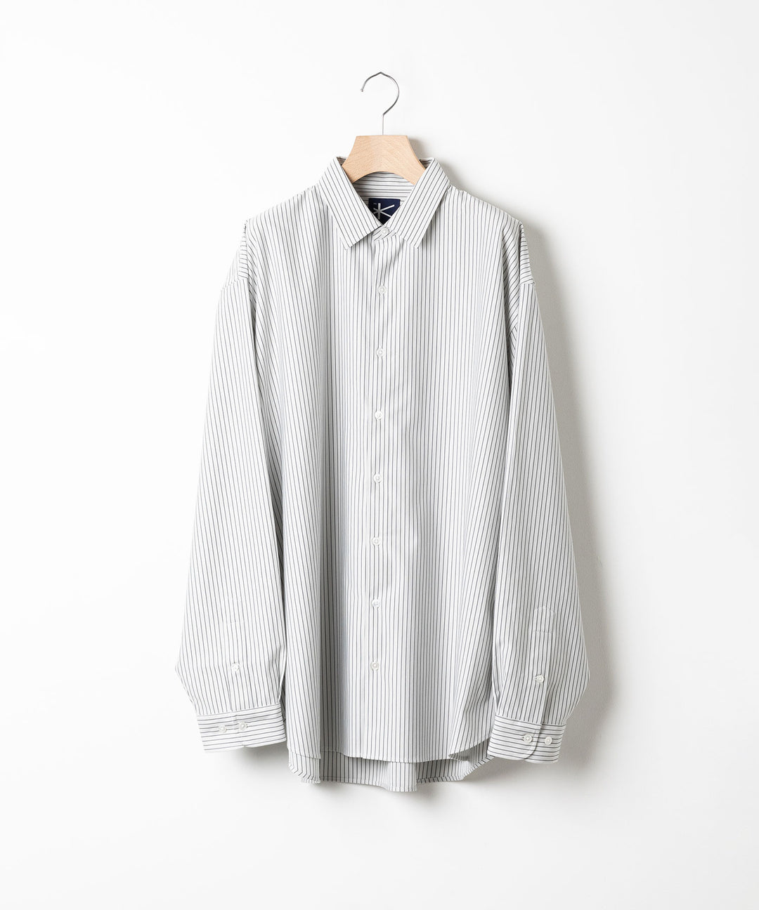 【KANEMASA PHIL.】カネマサのPENCIL STRIPE DRESS JERSEY SHIRT - GRAY SPの公式通販session福岡セレクトショップ