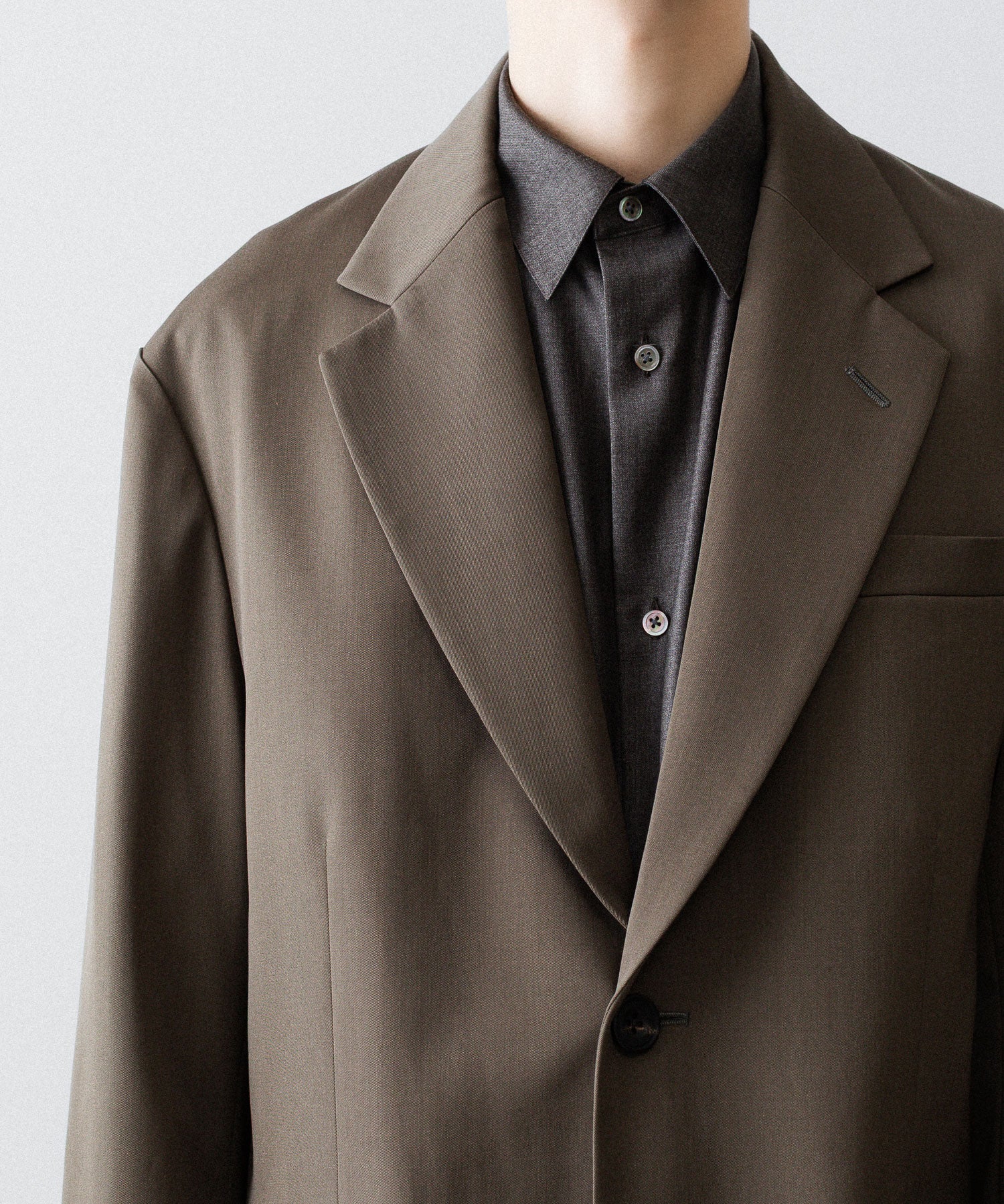 ssstein(シュタイン)のOVERSIZED SINGLE BREASTED LONG JACKET - DARK BEIGEの公式通販サイトsession福岡セレクトショップ