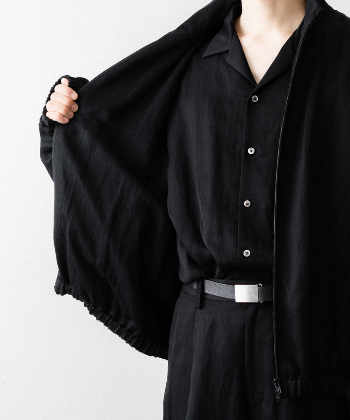ssstein(シュタイン)のVIS/LI BRIGHT TWILL SHIRRED LIGHT ZIP JACKET - BLACKの公式通販サイトsession福岡セレクトショップ
