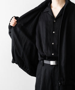 ssstein / シュタイン】VIS/LI BRIGHT TWILL SHIRRED LIGHT ZIP JACKET