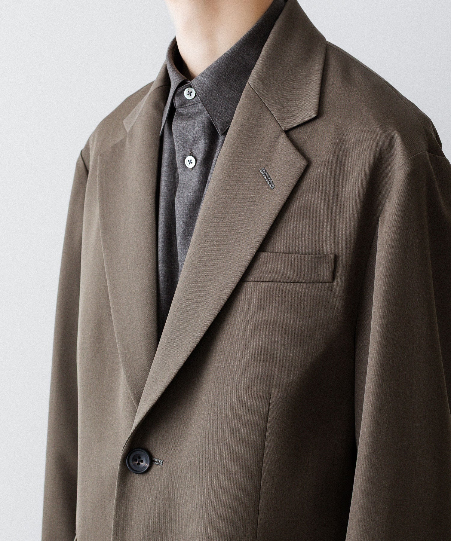 ssstein(シュタイン)のOVERSIZED SINGLE BREASTED LONG JACKET - DARK BEIGEの公式通販サイトsession福岡セレクトショップ