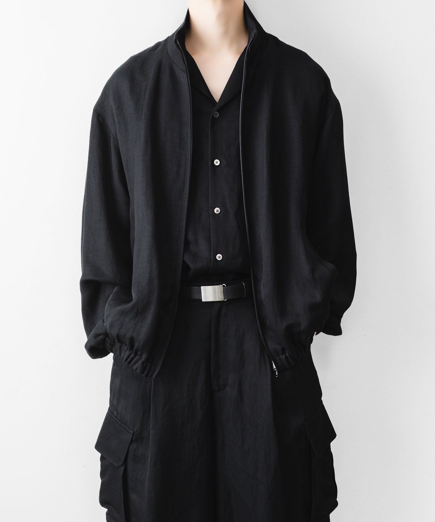 ssstein / シュタイン】VIS/LI BRIGHT TWILL SHIRRED LIGHT ZIP JACKET