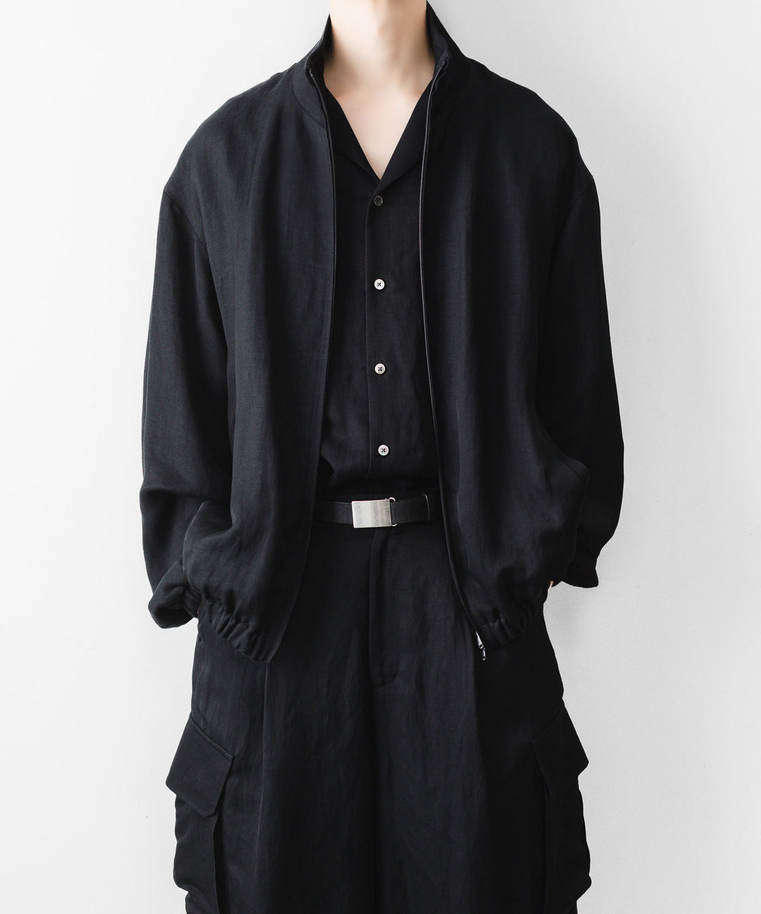 ssstein(シュタイン)のVIS/LI BRIGHT TWILL OVERSIZED OPEN COLLAR SS SHIRT - BLACKの公式通販サイトsession福岡セレクトショップ