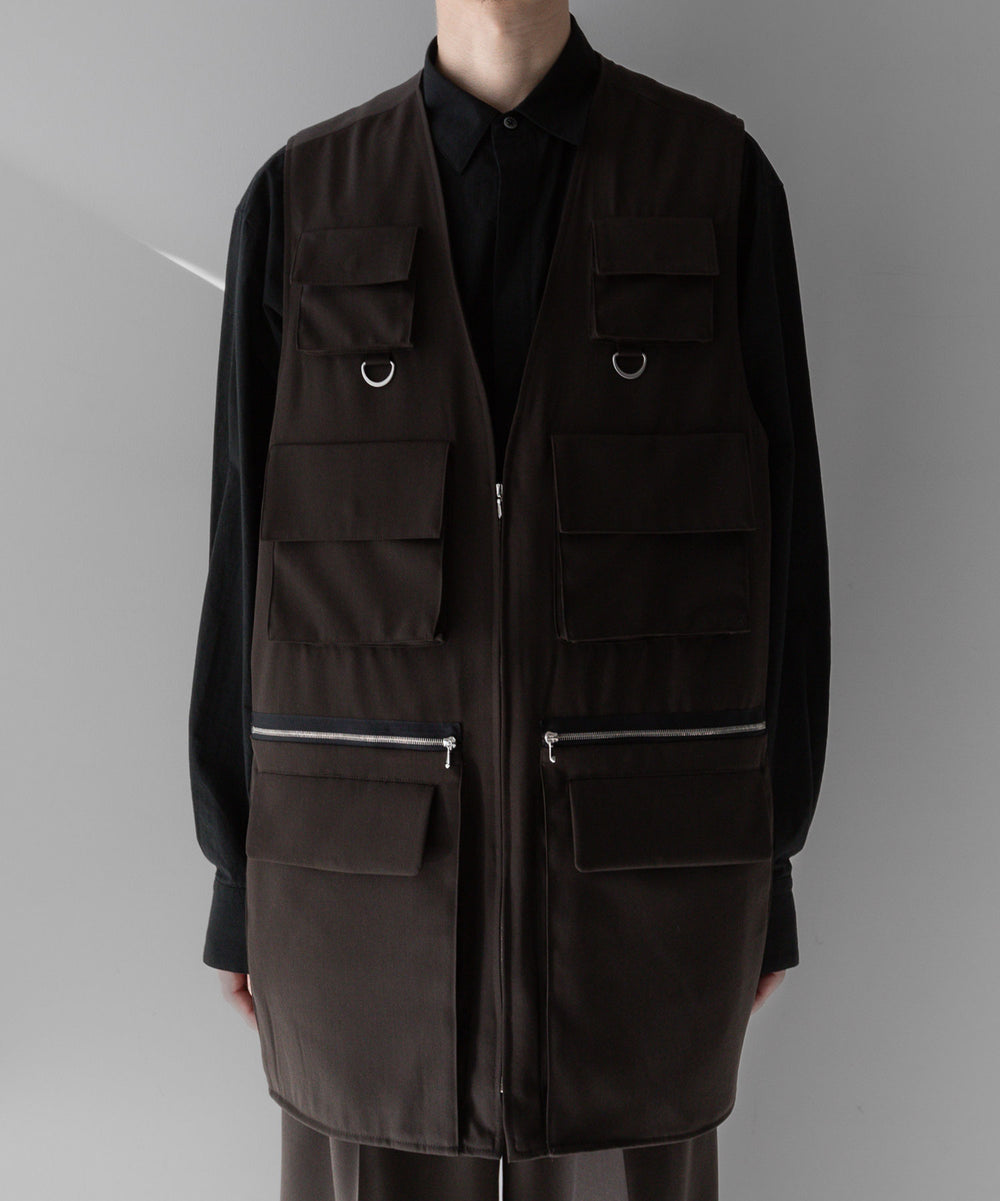 stein(シュタイン)の24SSコレクションOVERSIZED MULTI POCKET VESTのMILITARY KHAKI sessionセッション福岡セレクトショップ 公式通販サイト