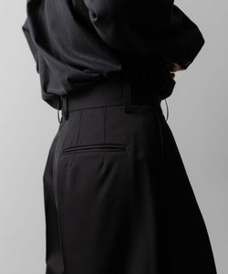 ssstein(シュタイン)のEXTRA WIDE TROUSERS(2/90 WOOL GABARDINE) - BLACKの公式通販サイトsession福岡セレクトショップ