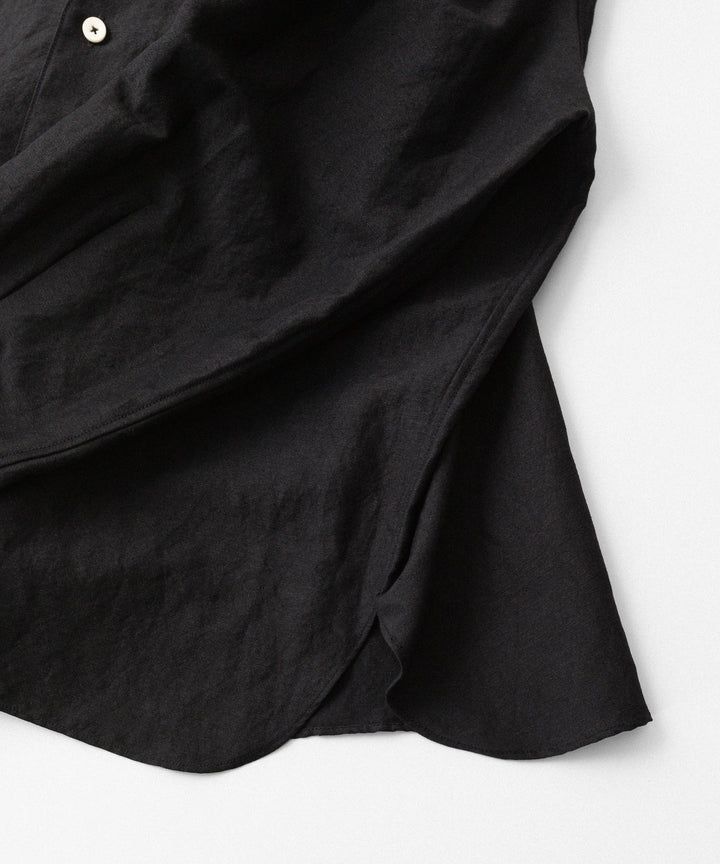 phebus- フィーバスのWOOL LINEN SHIRTのBLACK公式通販サイトsession福岡セレクトショップ