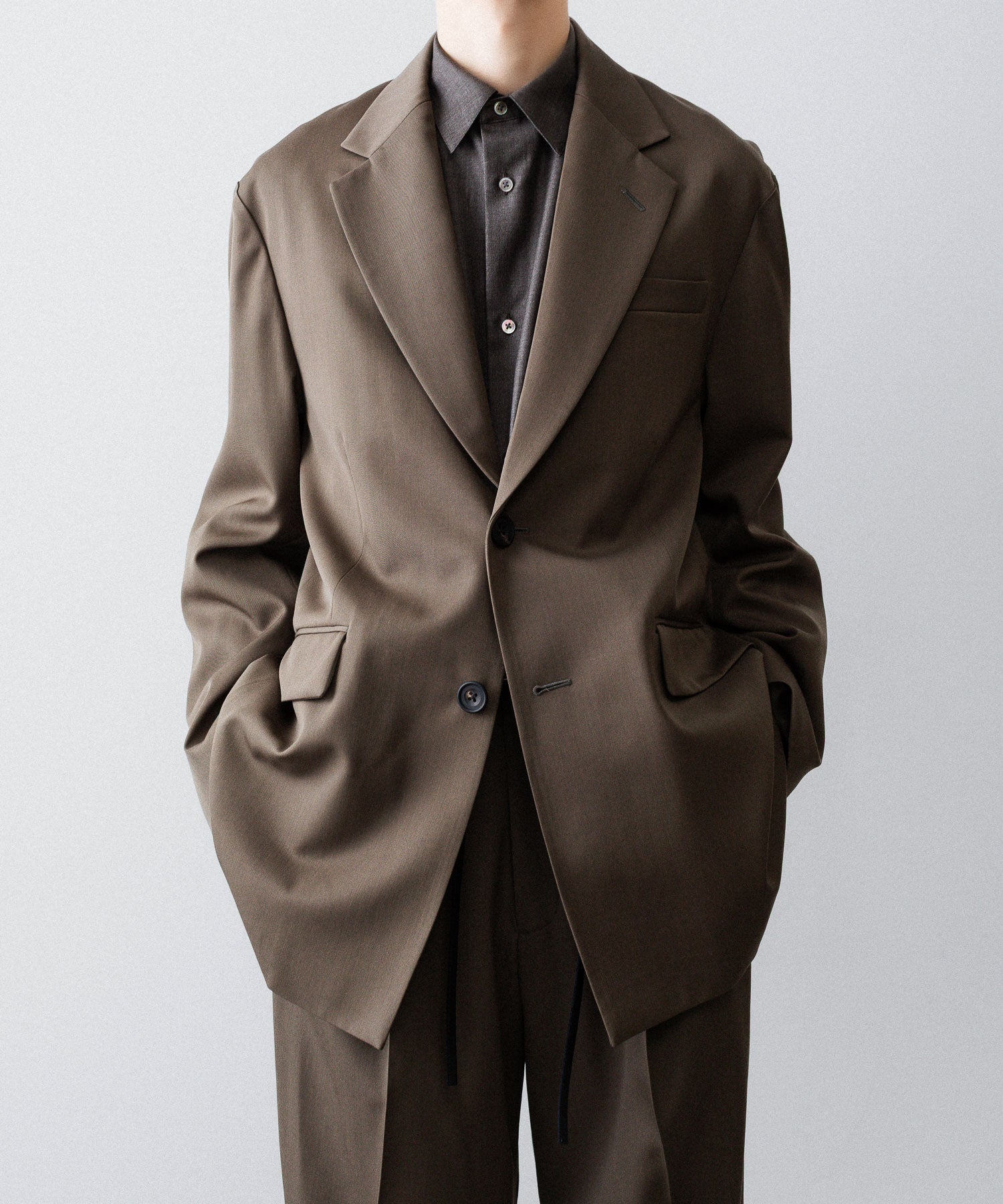 ssstein(シュタイン)のOVERSIZED SINGLE BREASTED LONG JACKET - DARK BEIGEの公式通販サイトsession福岡セレクトショップ