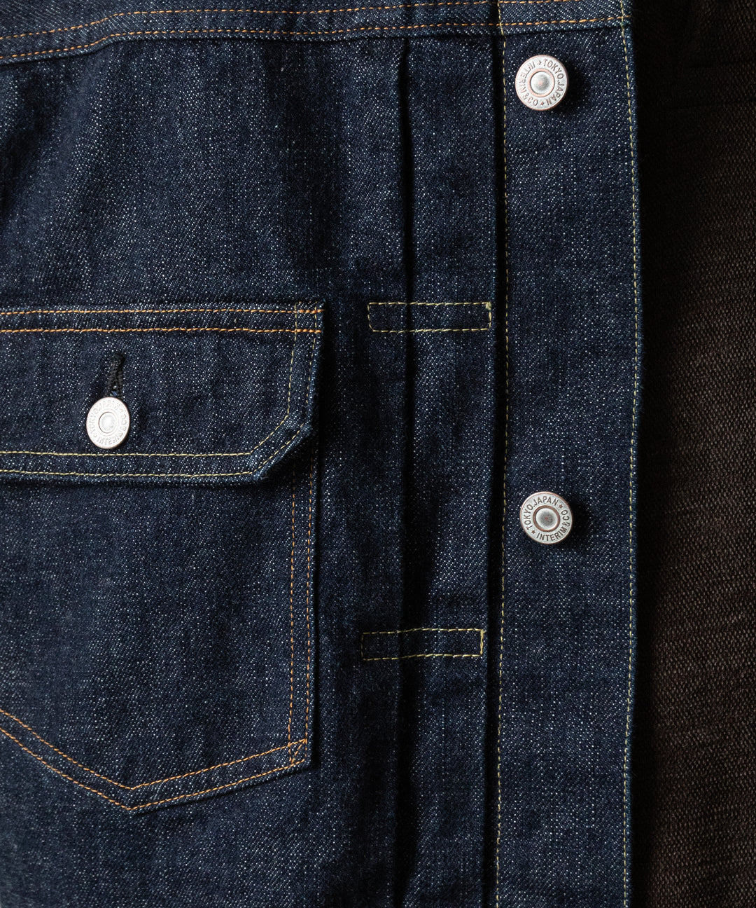 【INTÉRIM】HYPER BIG "2ND" SHUTTLE DENIM SIDE PANEL JACKET - NAVY