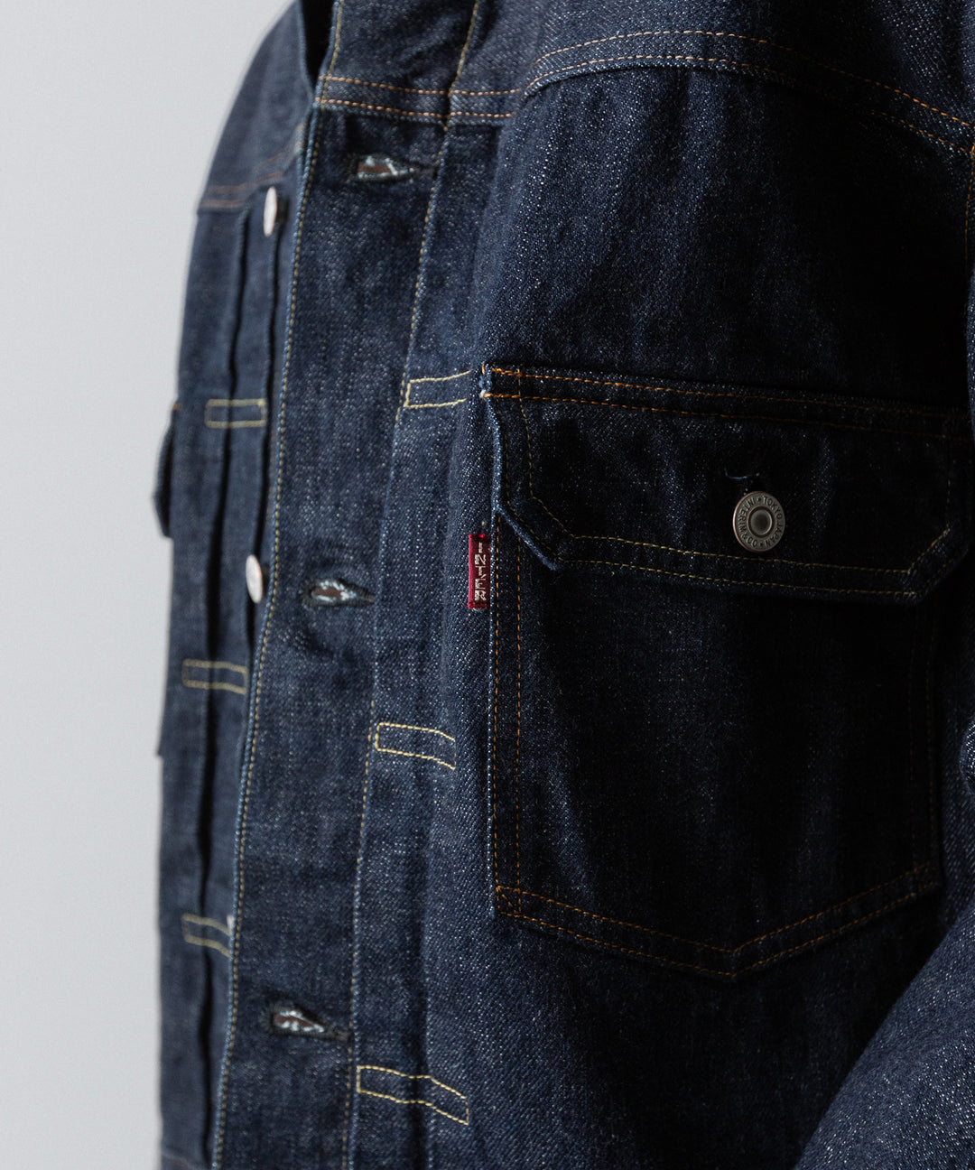 【INTÉRIM】HYPER BIG "2ND" SHUTTLE DENIM SIDE PANEL JACKET - NAVY