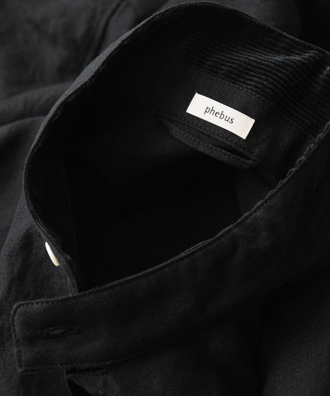 phebus- フィーバスのWOOL LINEN SHIRTのBLACK公式通販サイトsession福岡セレクトショップ