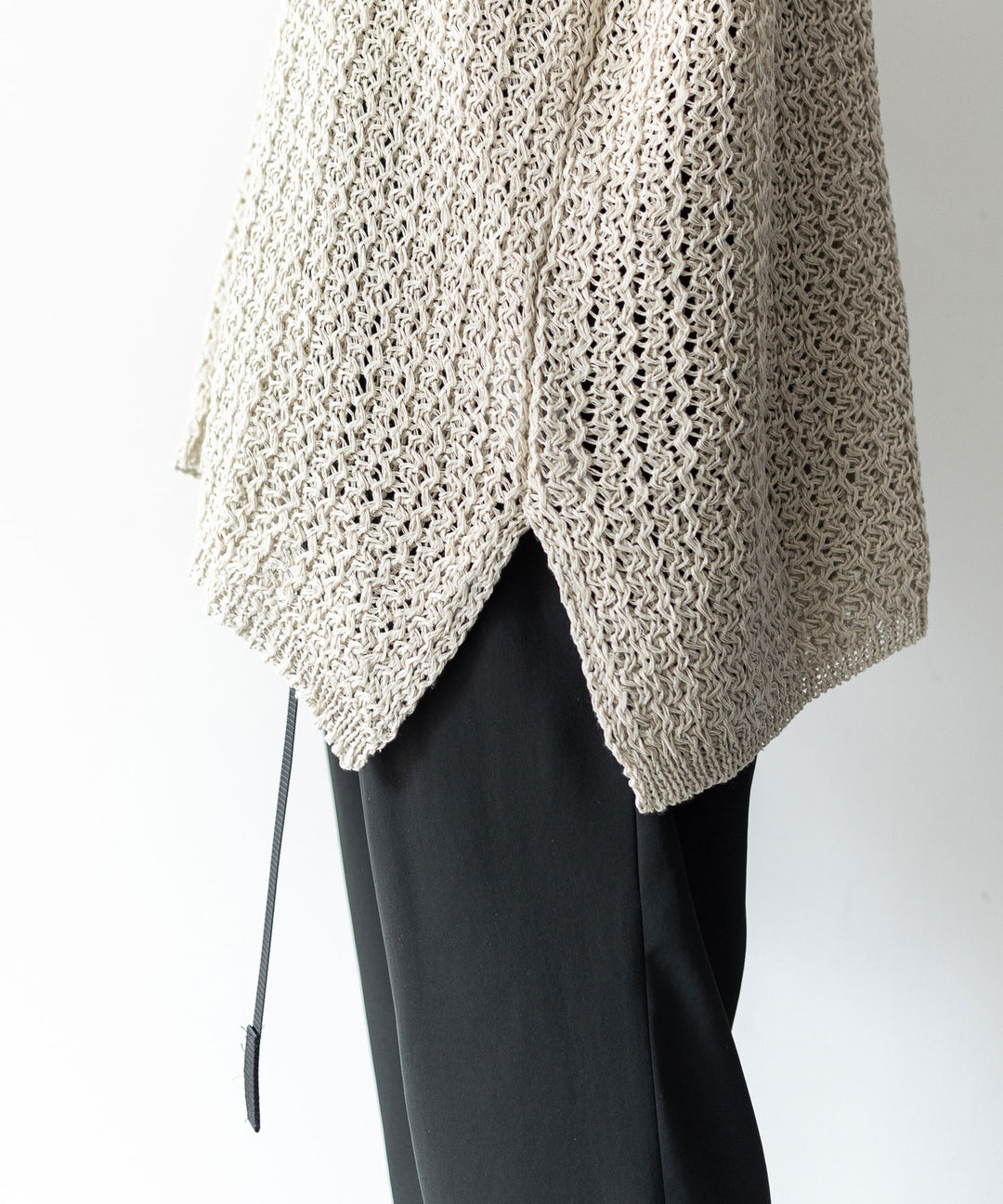 【Khéiki】ケイキのサマーニット PRINTED PANEL SWEATER - L.GRAY