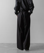 画像をギャラリービューアに読み込む, ssstein(シュタイン)のEXTRA WIDE TROUSERS(2/90 WOOL GABARDINE) - BLACKの公式通販サイトsession福岡セレクトショップ
