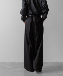 ssstein(シュタイン)のEXTRA WIDE TROUSERS(2/90 WOOL GABARDINE) - BLACKの公式通販サイトsession福岡セレクトショップ