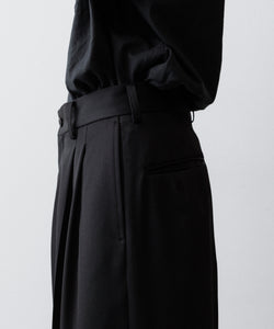 ssstein / シュタイン】LONG WIDE TROUSERS (2/90 WOOL GABARDINE