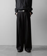 画像をギャラリービューアに読み込む, ssstein(シュタイン)のEXTRA WIDE TROUSERS(2/90 WOOL GABARDINE) - BLACKの公式通販サイトsession福岡セレクトショップ
