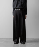 画像をギャラリービューアに読み込む, ssstein(シュタイン)のEXTRA WIDE TROUSERS(2/90 WOOL GABARDINE) - BLACKの公式通販サイトsession福岡セレクトショップ
