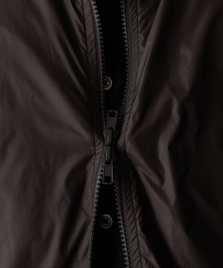 ssstein(シュタイン)のEXTRA LIGHT NYLON SHIRRED ZIP HOOD JACKET - DARK BROWNの公式通販サイトsession福岡セレクトショップ