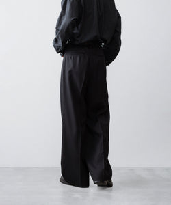 ssstein / シュタイン】LONG WIDE TROUSERS (2/90 WOOL GABARDINE