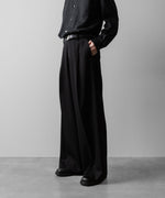 画像をギャラリービューアに読み込む, ssstein(シュタイン)のEXTRA WIDE TROUSERS(2/90 WOOL GABARDINE) - BLACKの公式通販サイトsession福岡セレクトショップ
