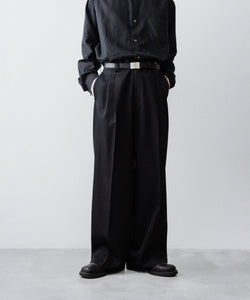 藍*様 F*様 stein ssstein WIDE TAPERED TROUS ssstein / シュタイン】LONG WIDE TROUSERS (2/90 WOOL GABARDINE