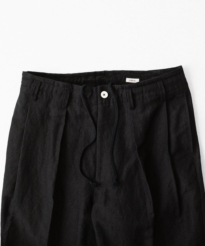 phebus- フィーバスのWOOL LINEN WIDE TAPERED PANTSのBLACK公式通販サイトsession福岡セレクトショップ