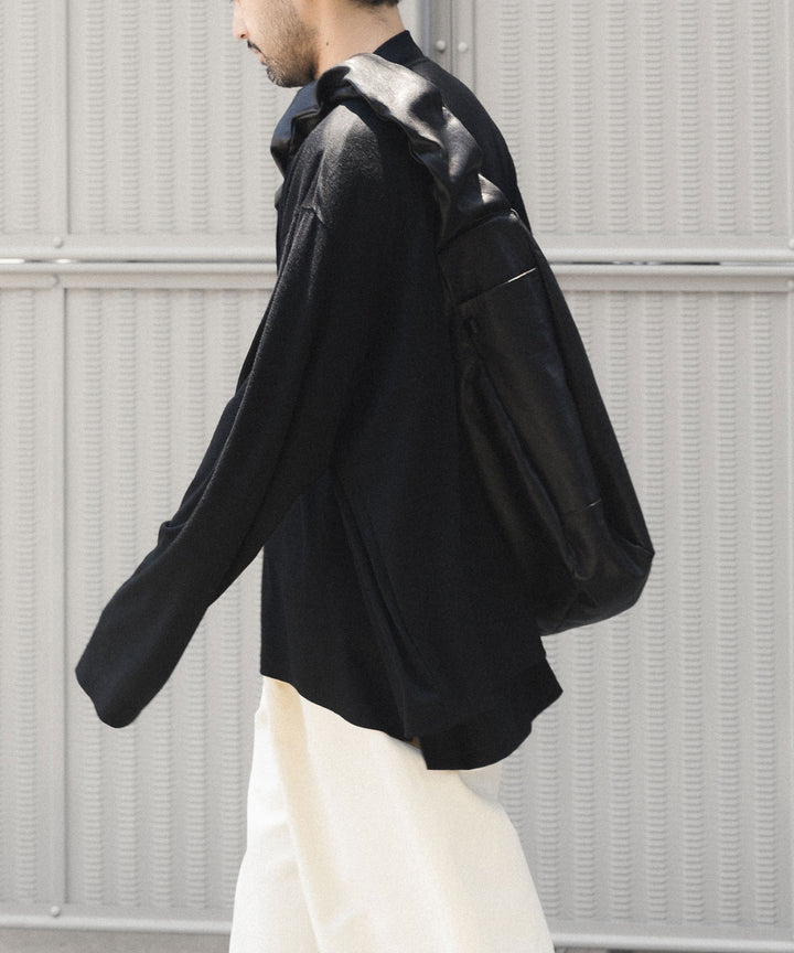 WWW - WRAPINKNOT wool wear ラッピンノットウールウェアのBUTTON-LESS CARDIGANのBLACK 公式通販サイトsession福岡セレクトショップ