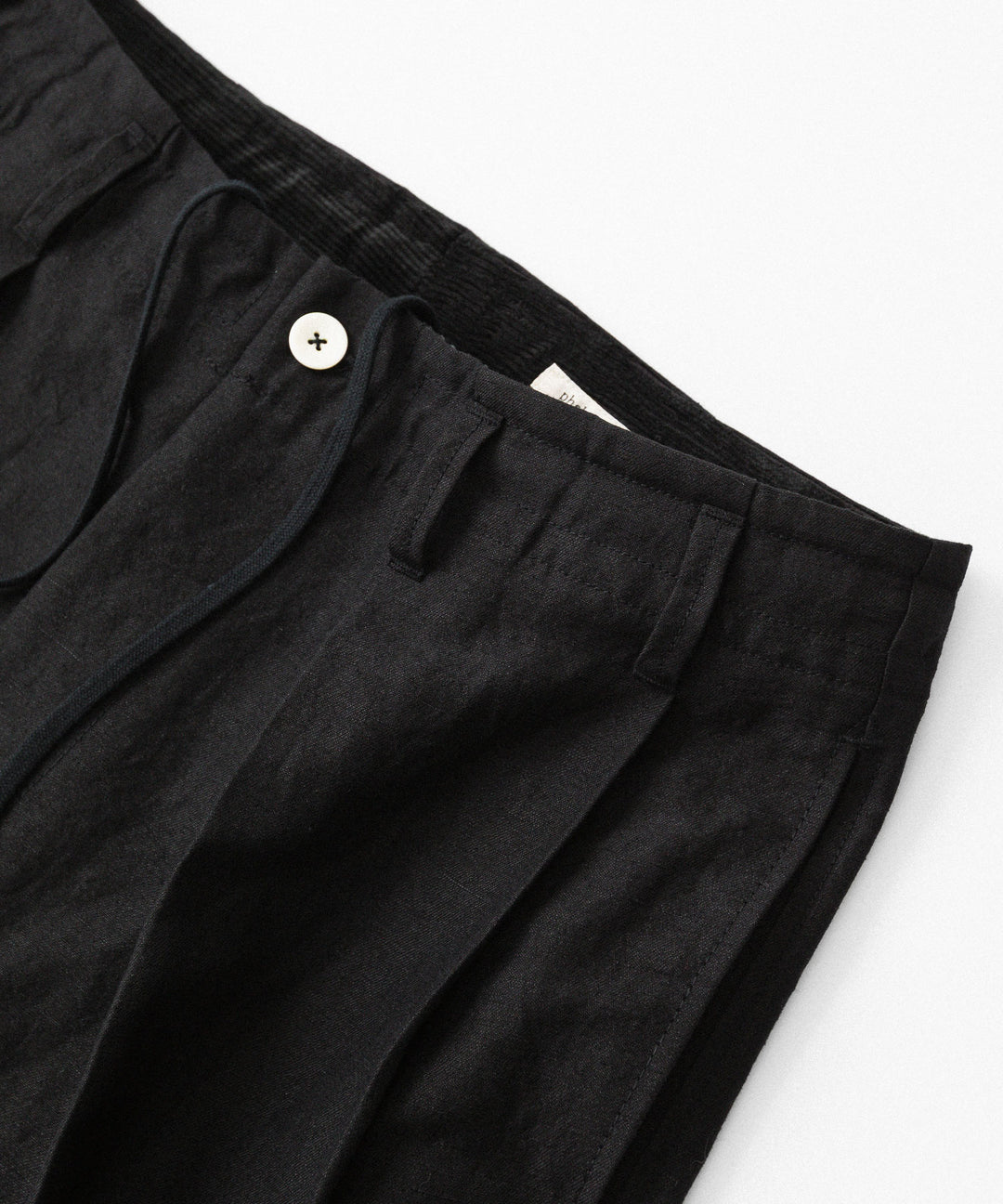 phebus- フィーバスのWOOL LINEN WIDE TAPERED PANTSのBLACK公式通販サイトsession福岡セレクトショップ