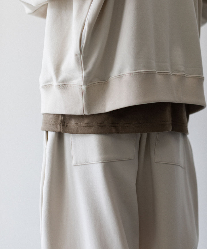 【KANEMASA PHIL.】28G CUPRO ZIP SWEAT - WHITE