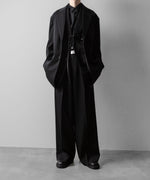 画像をギャラリービューアに読み込む, ssstein(シュタイン)のEXTRA WIDE TROUSERS(2/90 WOOL GABARDINE) - BLACKの公式通販サイトsession福岡セレクトショップ
