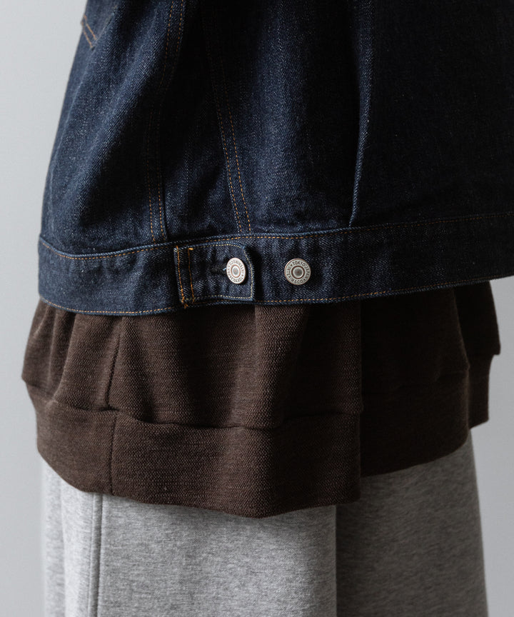 【INTÉRIM】HYPER BIG "2ND" SHUTTLE DENIM SIDE PANEL JACKET - NAVY