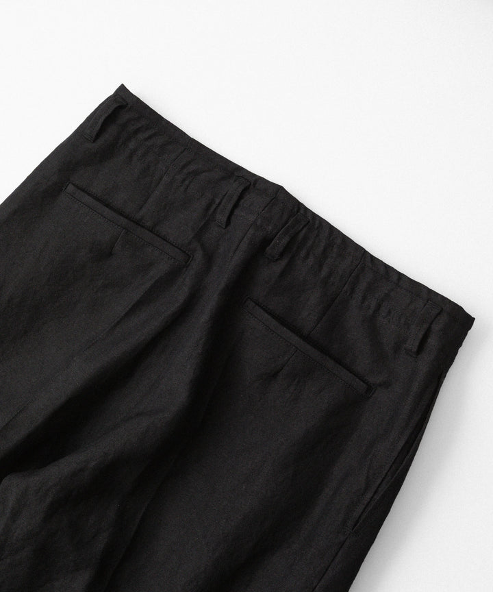 phebus- フィーバスのWOOL LINEN WIDE TAPERED PANTSのBLACK公式通販サイトsession福岡セレクトショップ