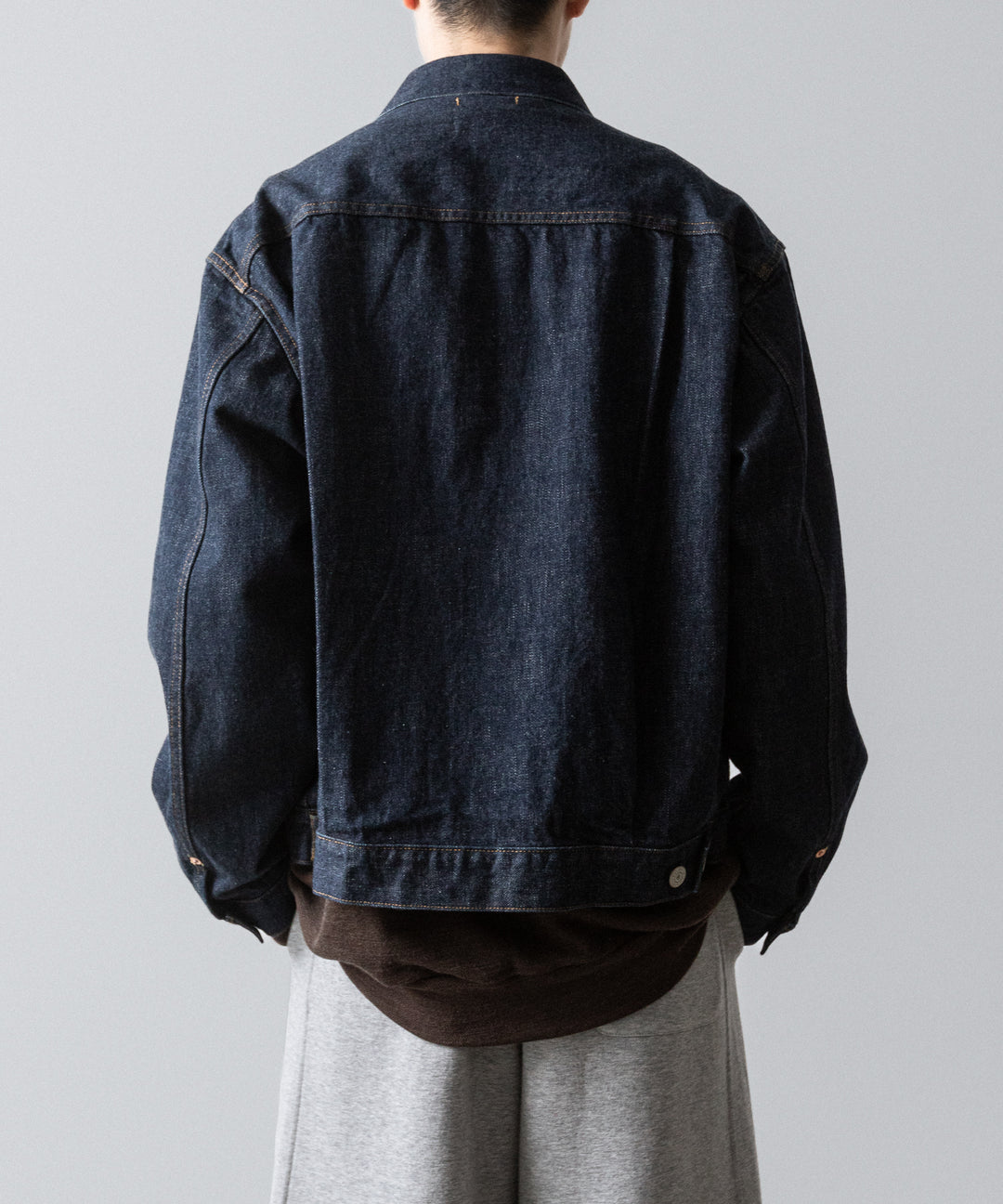 【INTÉRIM】HYPER BIG "2ND" SHUTTLE DENIM SIDE PANEL JACKET - NAVY