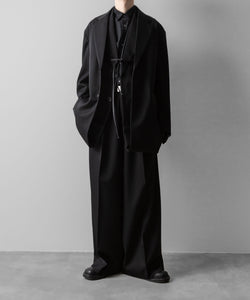 ssstein(シュタイン)のEXTRA WIDE TROUSERS(2/90 WOOL GABARDINE) - BLACKの公式通販サイトsession福岡セレクトショップ