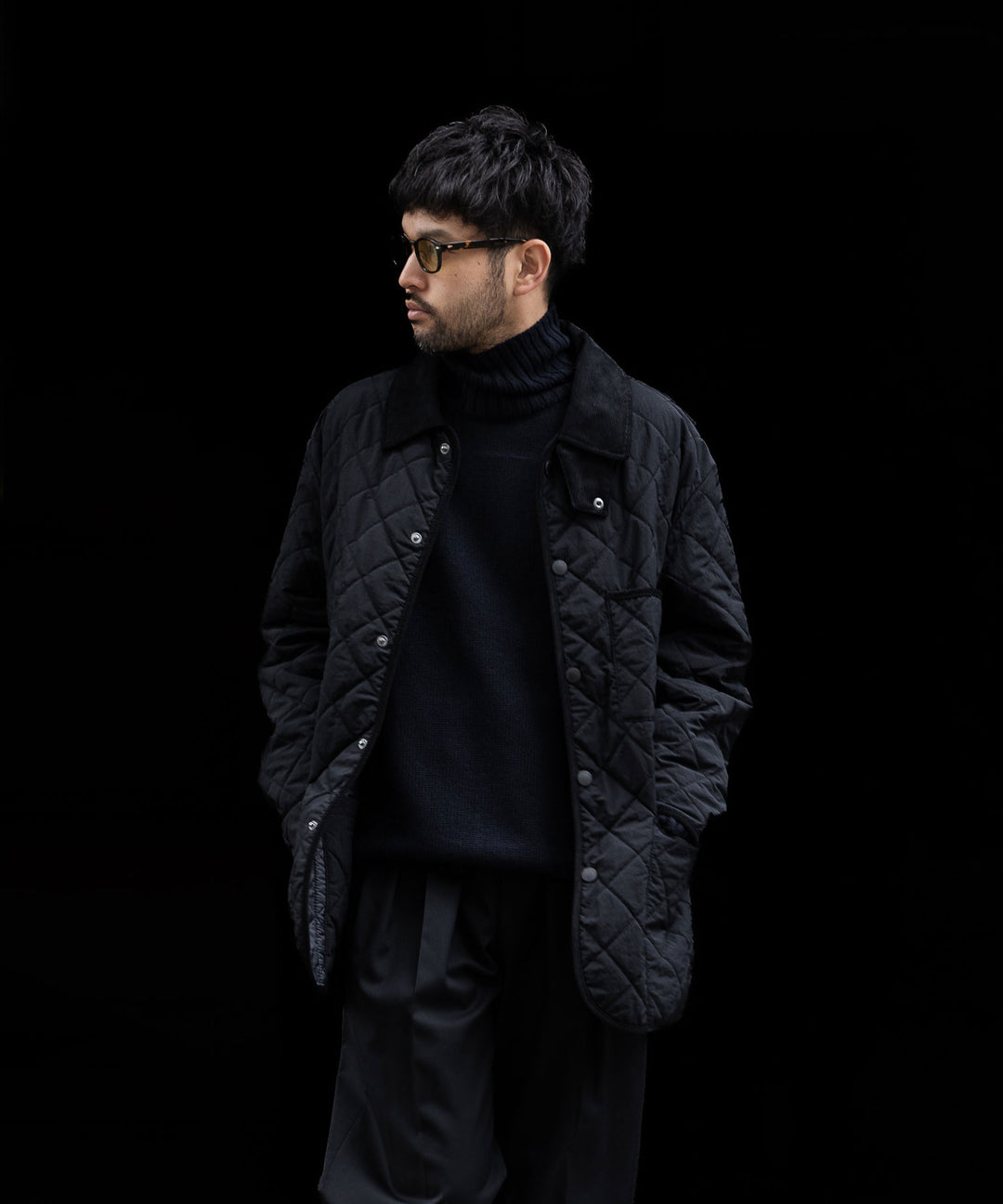 stein(シュタイン)の23AWコレクションEX FINE LAMBS LOOSE HIGH NECK KNIT LSのDARK NAVY sessionセッション福岡セレクトショップ  公式通販サイト