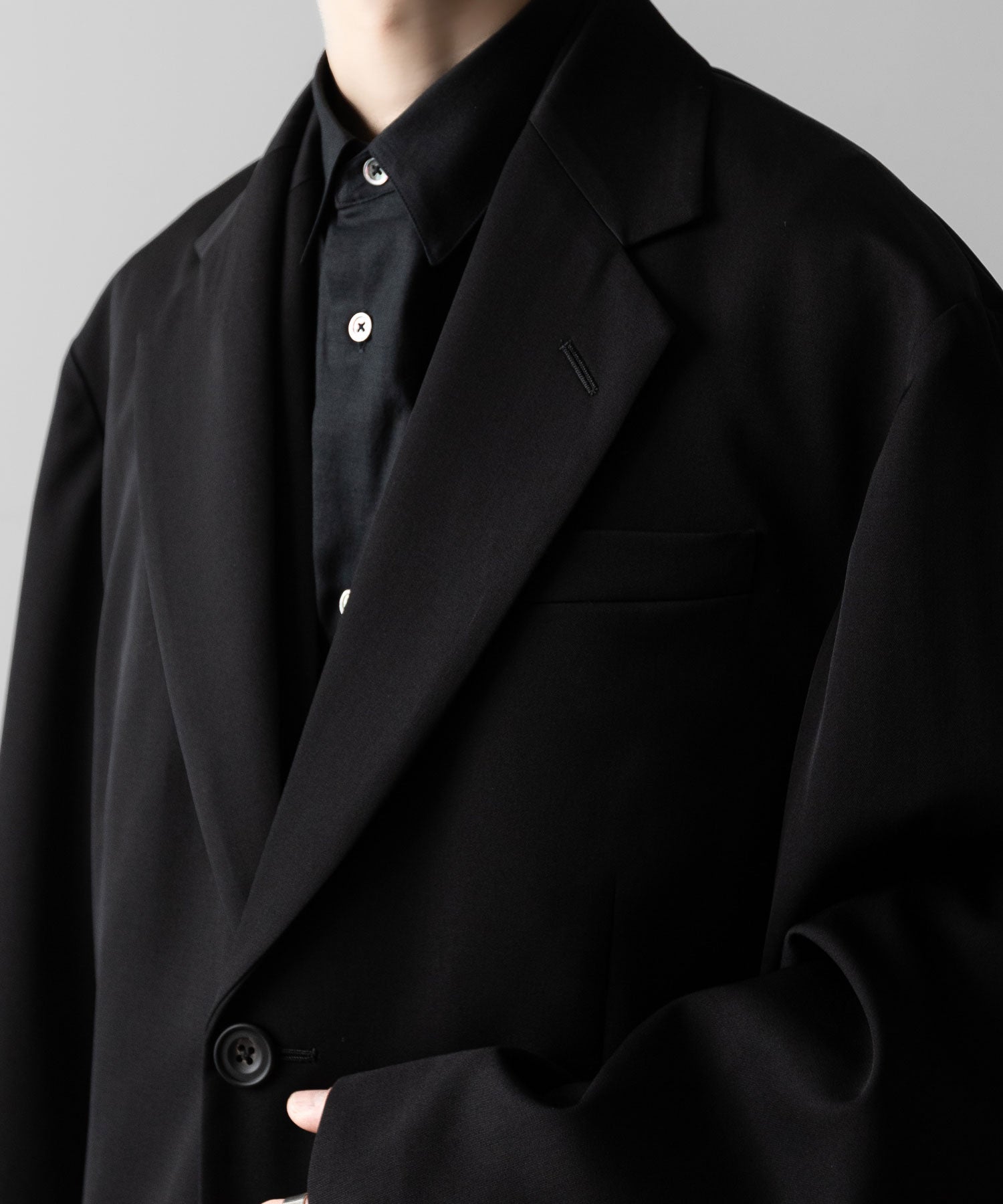 ssstein(シュタイン)のOVERSIZED LAYERED COMBINATION JACKET - BLACKの公式通販サイトsession福岡セレクトショップ