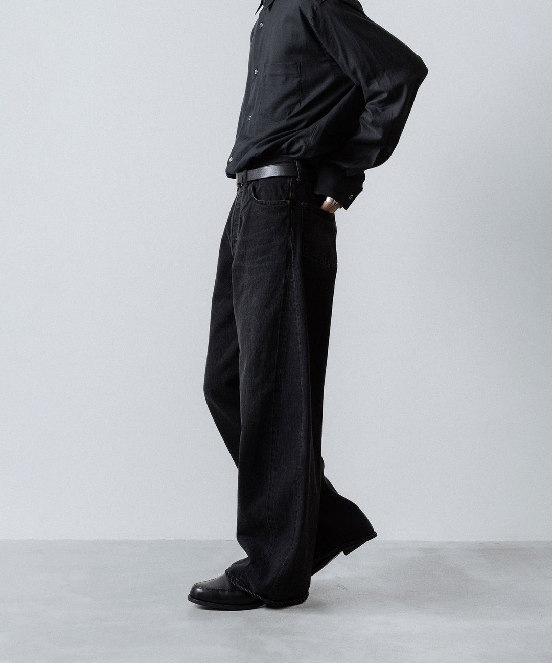 ssstein(シュタイン)のDEFORMATION WIDE DENIM JEANS - BLACKの公式通販サイトsession福岡セレクトショップ