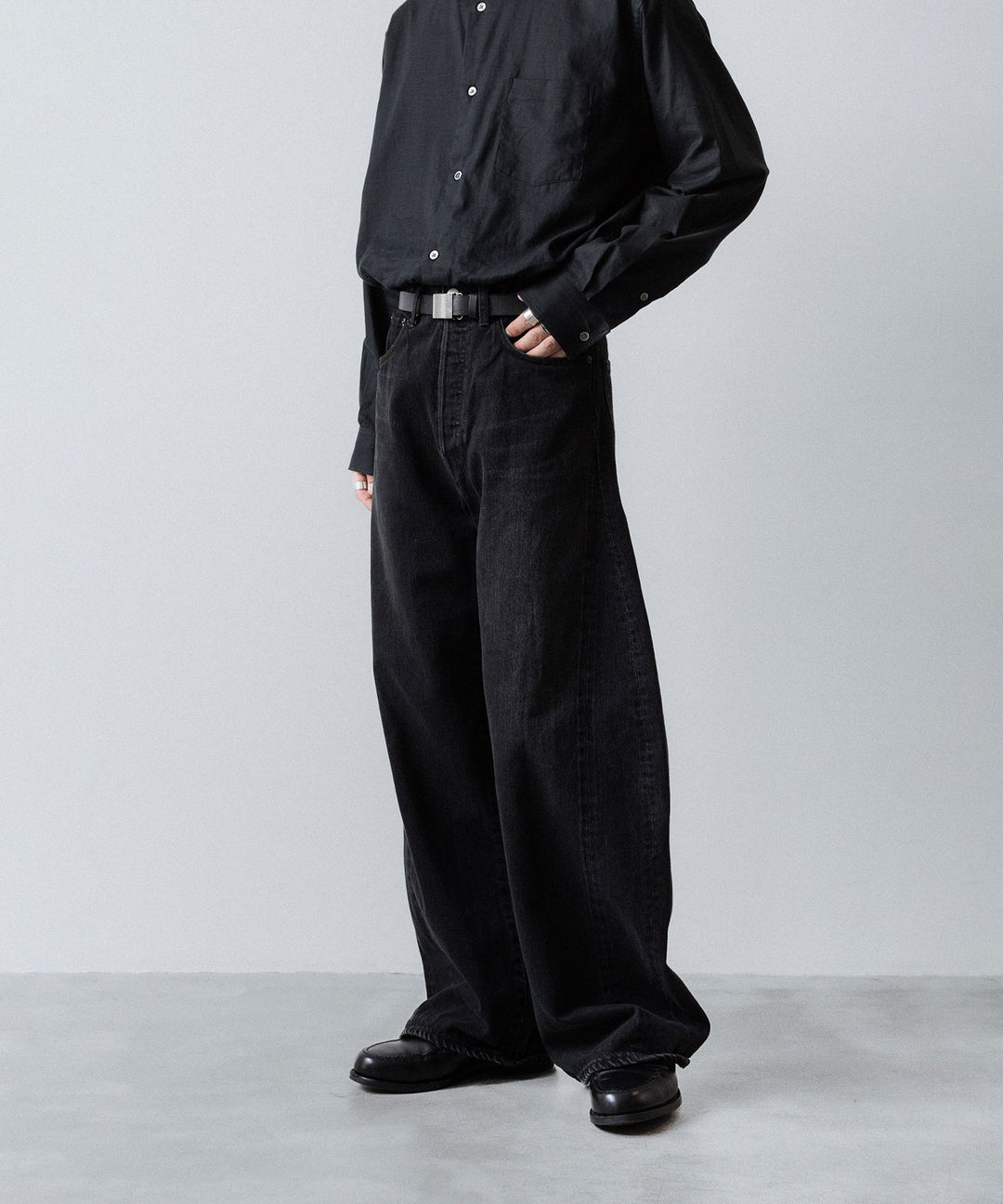 ssstein(シュタイン)のDEFORMATION WIDE DENIM JEANS - BLACKの公式通販サイトsession福岡セレクトショップ