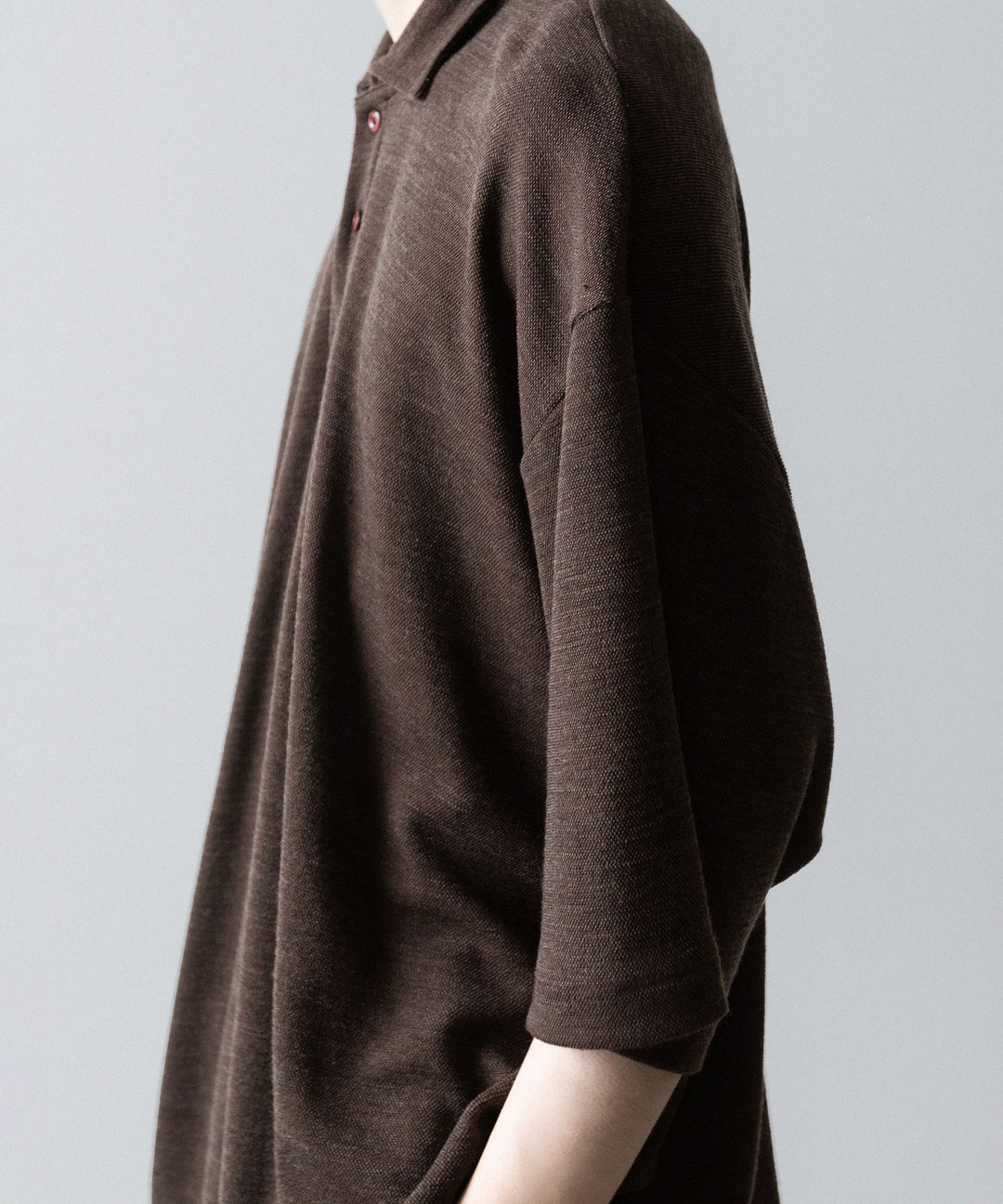 INTÉRIM(インテリム)の HYPER BIG MELANGE DOUBLE PIQUE JERSEY POLO SHIRT - MOLEの公式通販サイトsession福岡セレクトショップ