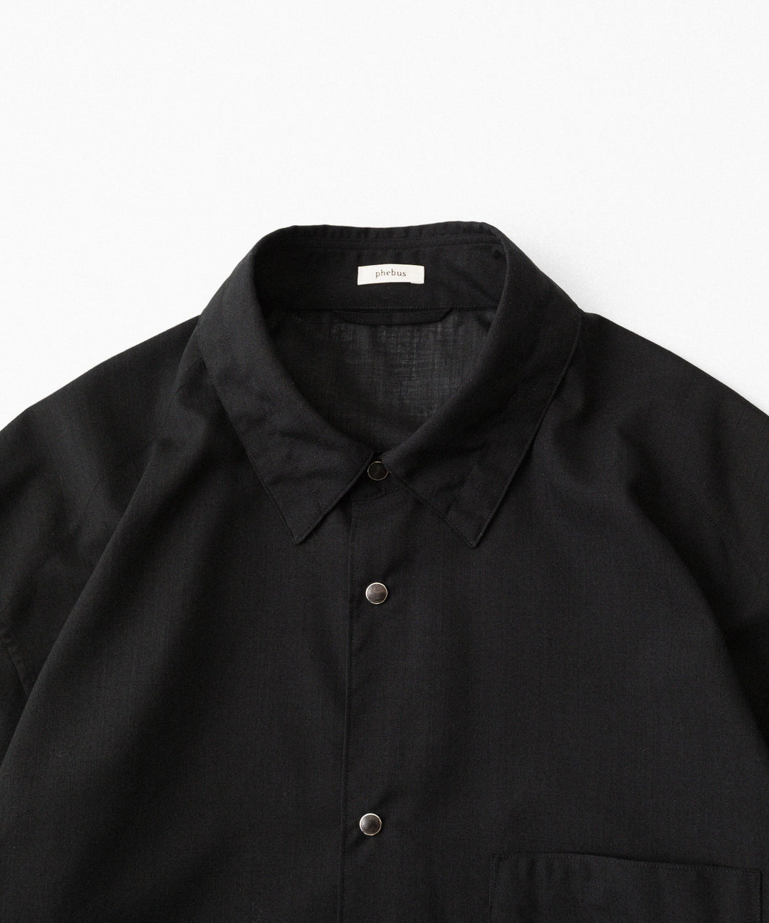 phebus- フィーバスのWOOL POLY TROPICAL SHIRTのBLACK公式通販サイトsession福岡セレクトショップ