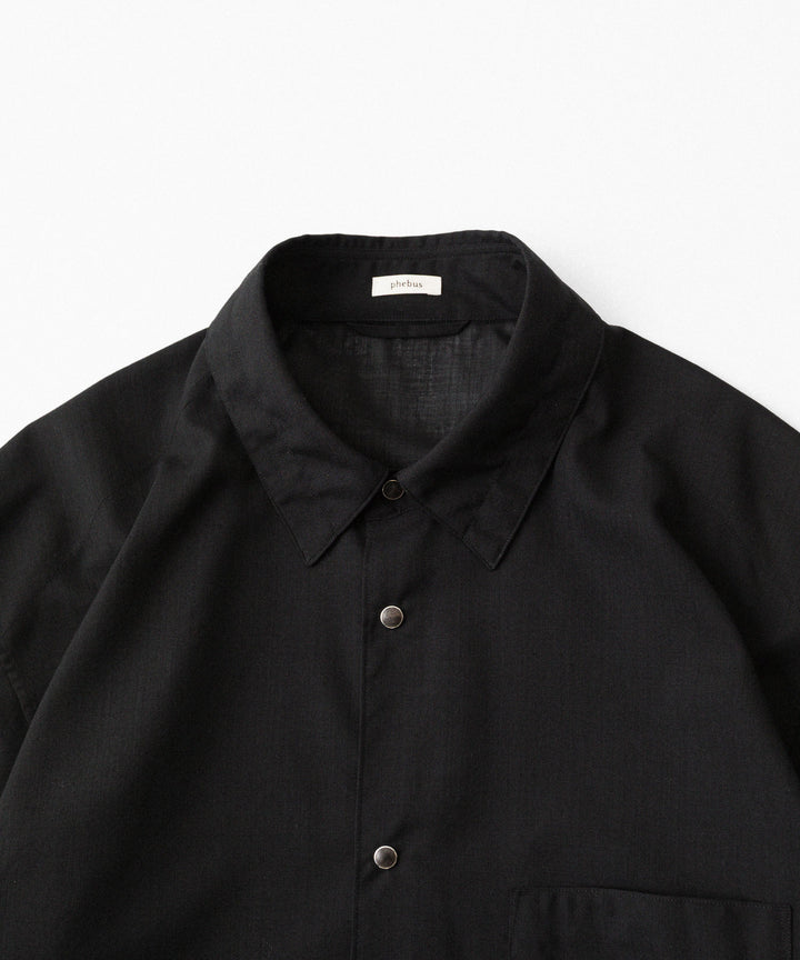 phebus- フィーバスのWOOL POLY TROPICAL SHIRTのBLACK公式通販サイトsession福岡セレクトショップ