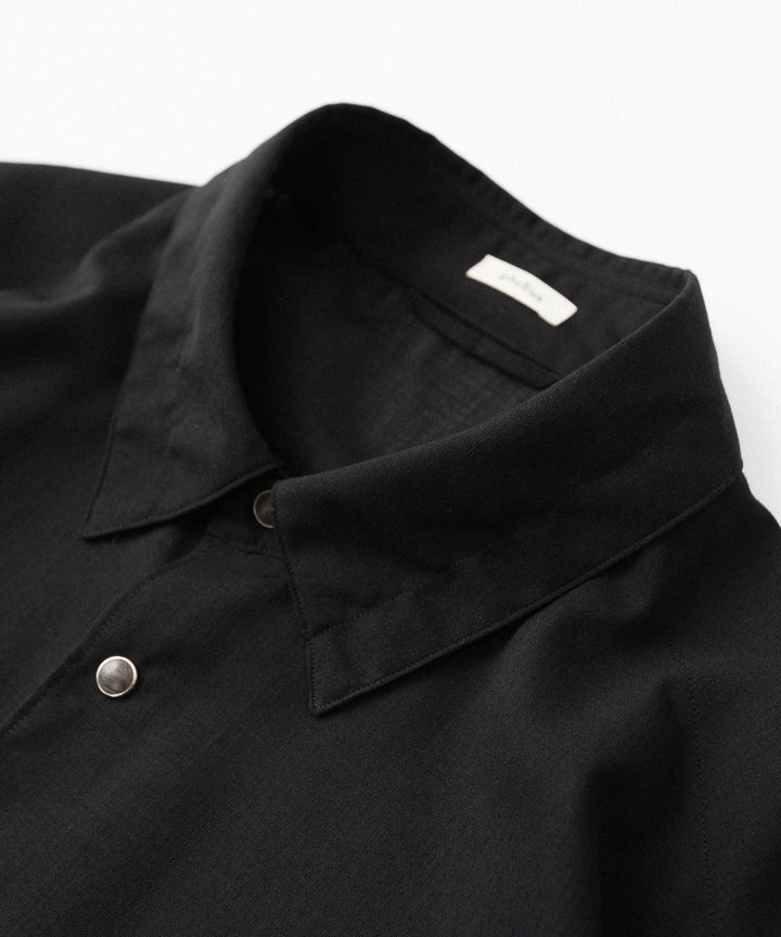 phebus- フィーバスのWOOL POLY TROPICAL SHIRTのBLACK公式通販サイトsession福岡セレクトショップ