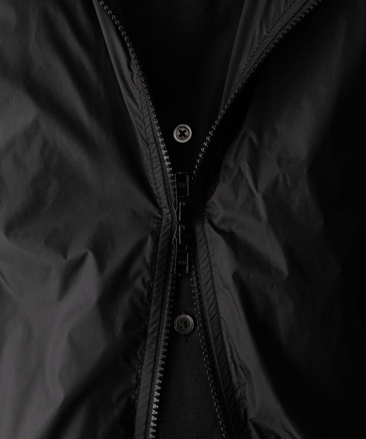 ssstein(シュタイン)のEXTRA LIGHT NYLON SHIRRED ZIP HOOD JACKET -BLACKの公式通販サイトsession福岡セレクトショップ