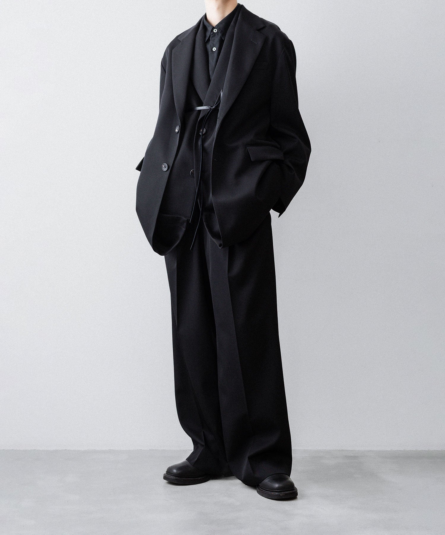 ssstein / シュタイン】LONG WIDE TROUSERS (2/90 WOOL GABARDINE