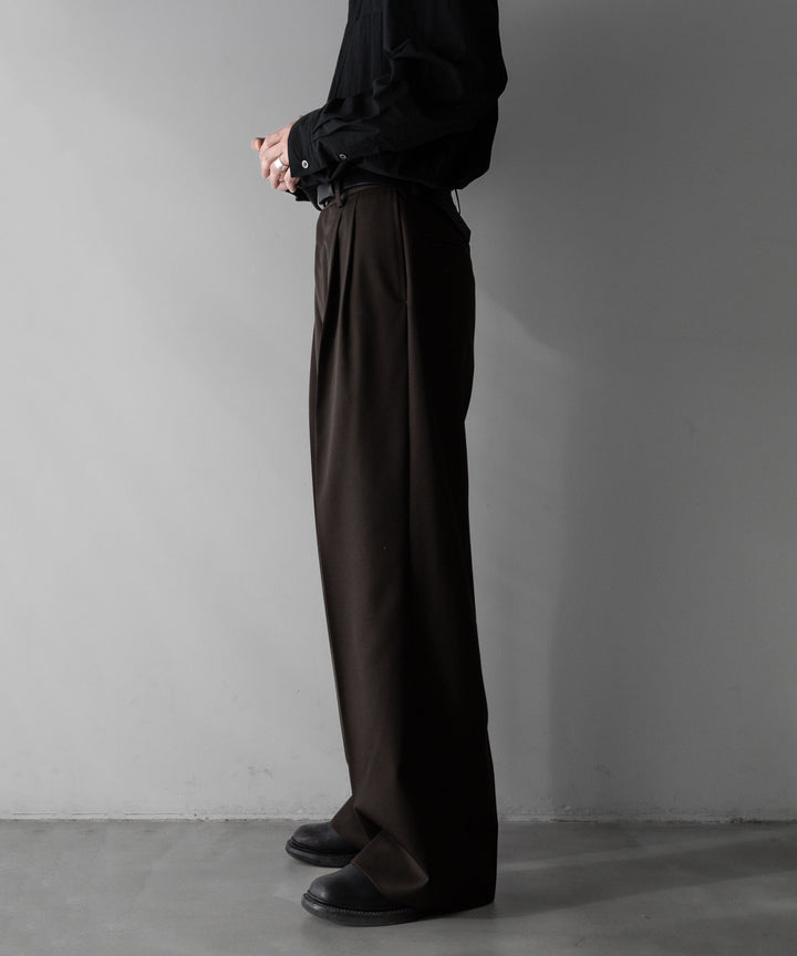 stein(シュタイン)の24SSコレクションLONG WIDE TROUSERSのMILITARY KHAKI sessionセッション福岡セレクトショップ 公式通販サイト