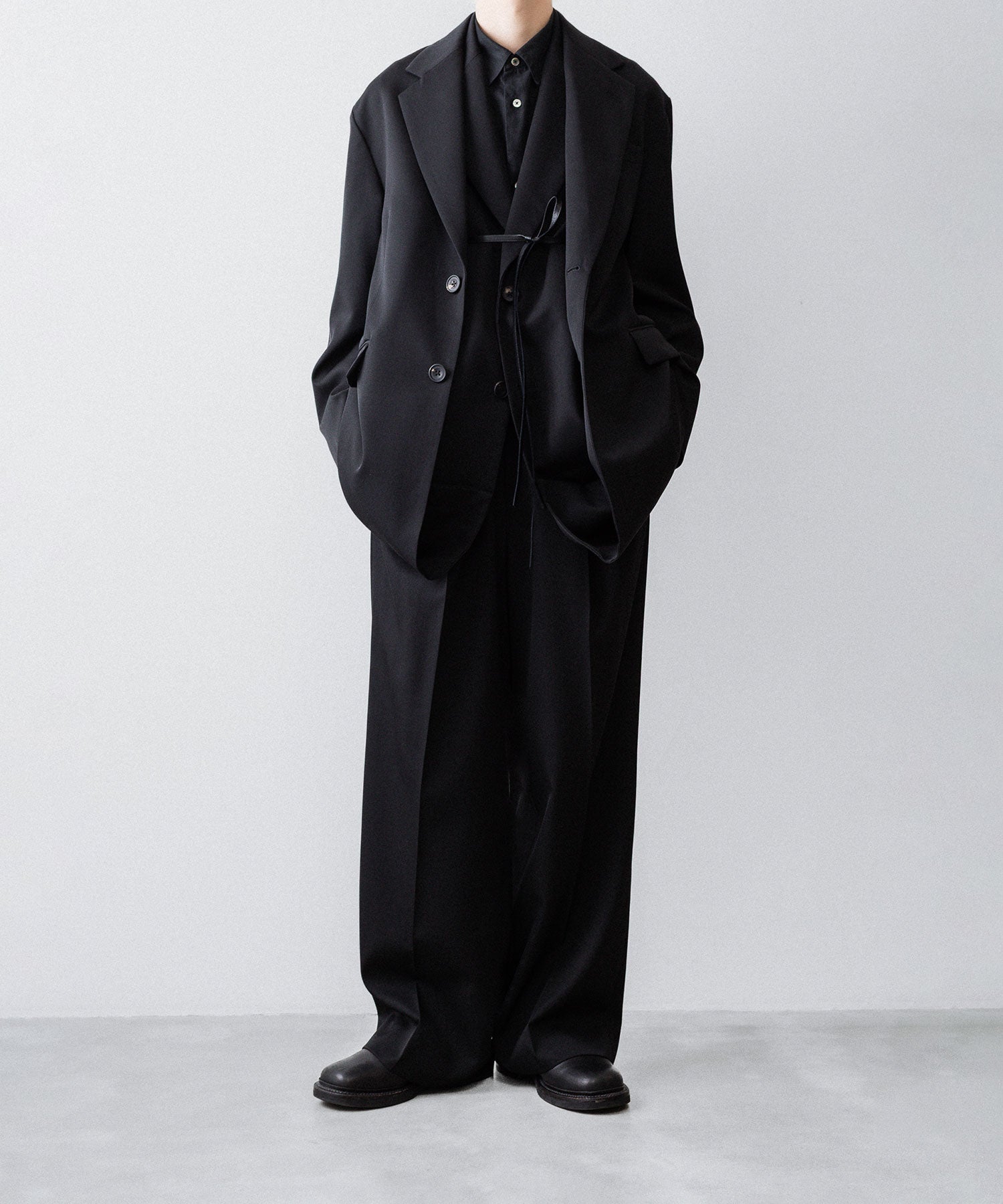 ssstein / シュタイン】LONG WIDE TROUSERS (2/90 WOOL GABARDINE