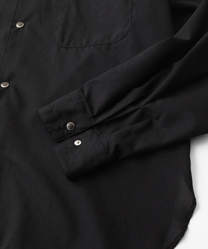 phebus- フィーバスのWOOL POLY TROPICAL SHIRTのBLACK公式通販サイトsession福岡セレクトショップ